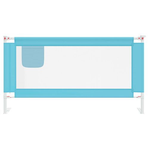 Barrière de sécurité de lit d'enfant Bleu 160x25 cm Tissu - Photo n°3; ?>