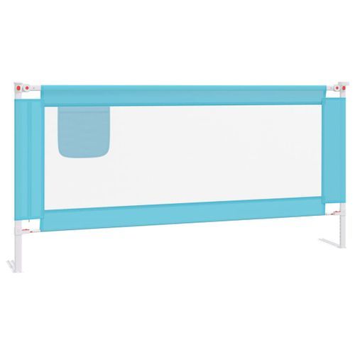 Barrière de sécurité de lit d'enfant Bleu 190x25 cm Tissu - Photo n°2; ?>