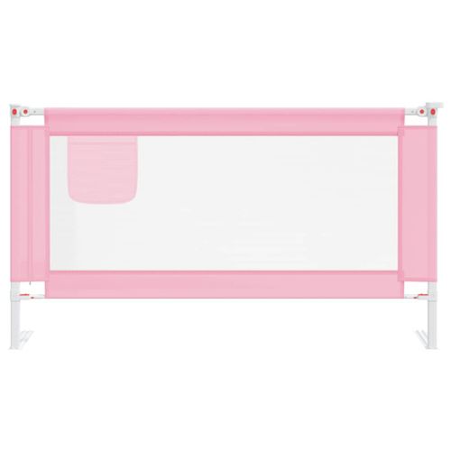 Barrière de sécurité de lit d'enfant Rose 150x25 cm Tissu - Photo n°3; ?>