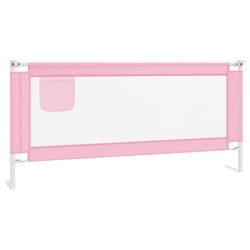 Barrière de sécurité de lit d'enfant Rose 200x25 cm Tissu - Photo n°2; ?>