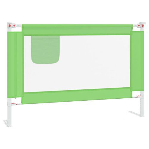Barrière de sécurité de lit d'enfant Vert 100x25 cm Tissu - Photo n°2; ?>