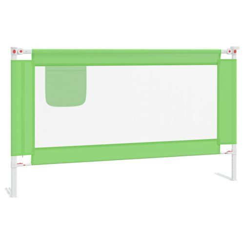 Barrière de sécurité de lit d'enfant Vert 140x25 cm Tissu - Photo n°2; ?>