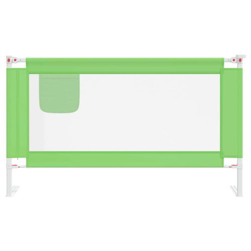 Barrière de sécurité de lit d'enfant Vert 140x25 cm Tissu - Photo n°3; ?>