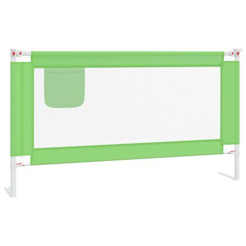 Barrière de sécurité de lit d'enfant Vert 150x25 cm Tissu - Photo n°2; ?>
