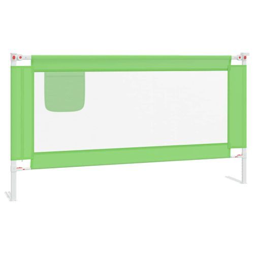 Barrière de sécurité de lit d'enfant Vert 160x25 cm Tissu - Photo n°2; ?>