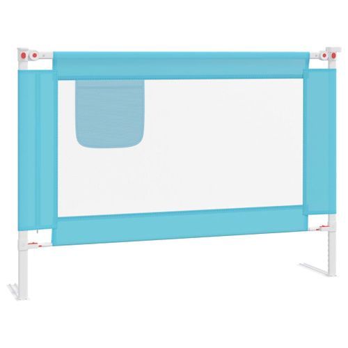 Barrière de sécurité de lit enfant Bleu 90x25 cm Tissu - Photo n°2; ?>