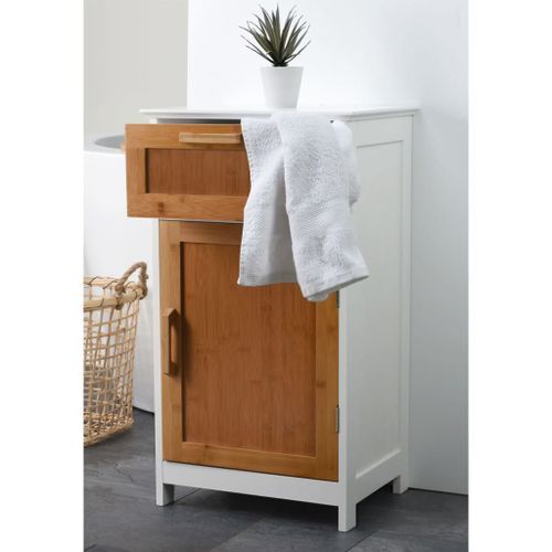 Bathroom Solutions Armoire avec porte et tiroir MDF - Photo n°2; ?>