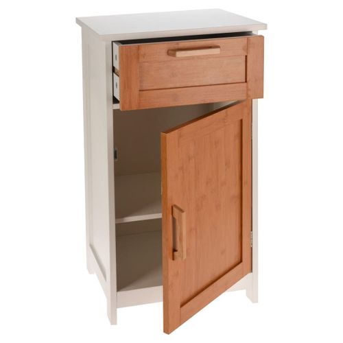 Bathroom Solutions Armoire avec porte et tiroir MDF - Photo n°3; ?>