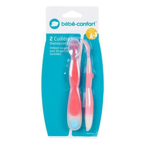 BEBE CONFORT2 CUILLERES SOUPLES THERMOSENSIBLES - T1 - ROUGE - Photo n°2; ?>