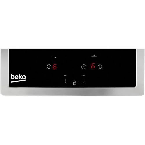 BEKO HDMC32400TX - Table de cuisson vitrocéramique - 2 zones - 3000W - L28,8 x P57cm - Revetement verre - Noir - Photo n°3; ?>