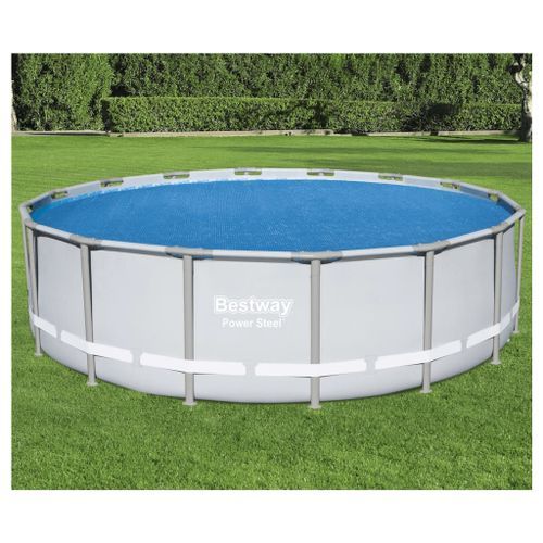 Bestway Couverture solaire de piscine ronde 462 cm Bleu - Photo n°2; ?>