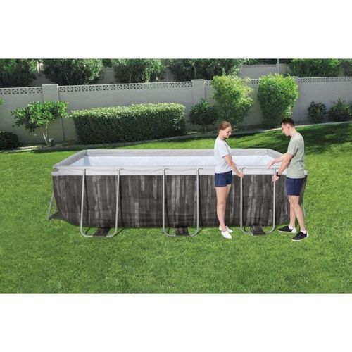 BESTWAY Kit Piscine hors sol et accessoires Power Steel 404 x 201 x 100 cm, filtre a sable, échelle, diffuseur Chemconnect - Photo n°2; ?>