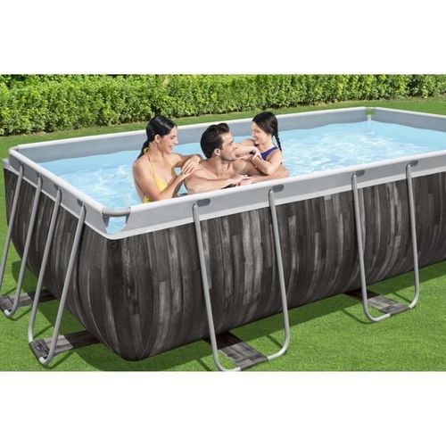 BESTWAY Kit Piscine hors sol et accessoires Power Steel 404 x 201 x 100 cm, filtre a sable, échelle, diffuseur Chemconnect - Photo n°3; ?>