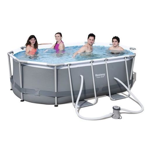 BESTWAY Kit Piscine ovale tubulaire L3,00 x l2,00 x H0,84m - Photo n°3; ?>