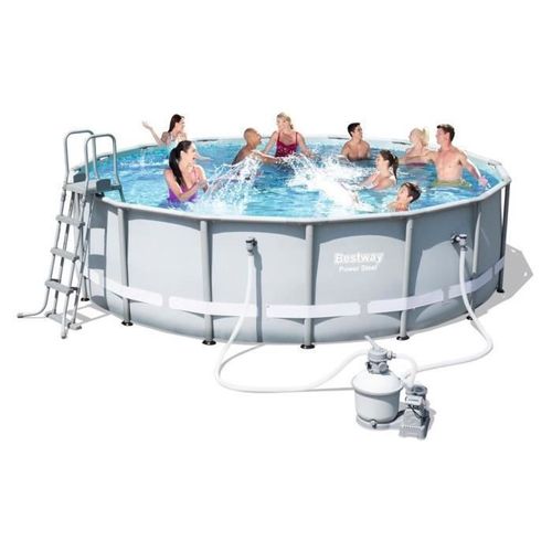 BESTWAY Kit Piscine Tubulaire Ronde Ø4,88xH1,22m - Avec Filtre A Sable 7 BESTWAY Kit Piscine tubulaire ronde Ø4,88xH1,22m - avec filtre a sable - Photo n°3; ?>