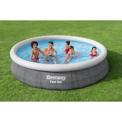 BESTWAY Piscine hors sol Fast Set - Ronde - 366 x 76 cm- Pompe et cartouche de filtration - Photo n°3; ?>