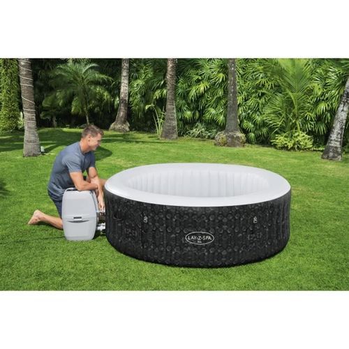 BESTWAY Spa gonflable Lay-Z-Spa RIO, 4/6 places, 196 x 71 cm, 140 jets d'air, diffuseur Chemconnect - Photo n°2; ?>
