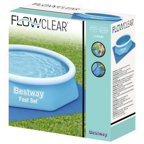 Bestway Tapis de sol pour piscine Flowclear 274x274 cm - Photo n°2; ?>