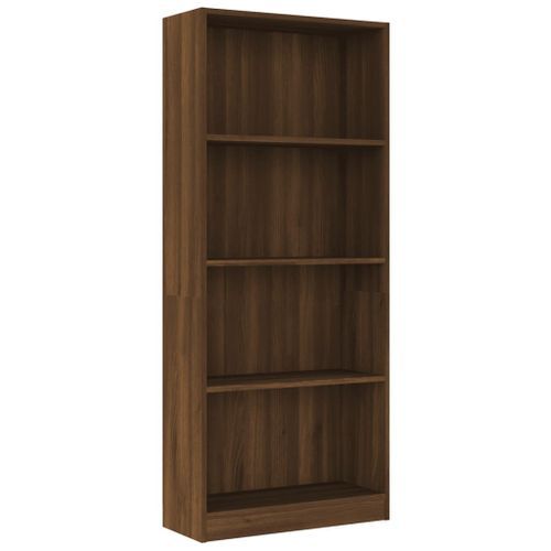 Bibliothèque 4 niveaux Chêne marron 60x24x142cm Bois ingénierie - Photo n°2; ?>