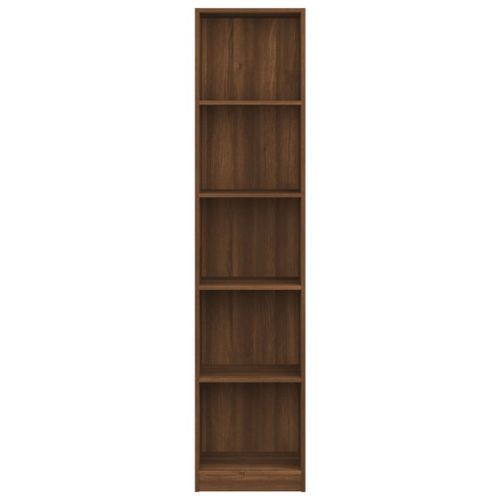 Bibliothèque 5 niveaux Chêne marron 40x24x175cm Bois ingénierie - Photo n°3; ?>