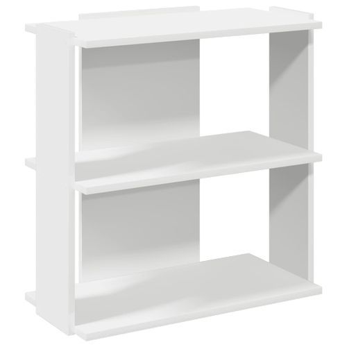 Bibliothèque à 3 niveaux blanc 60x30x60 cm bois d'ingénierie - Photo n°2; ?>