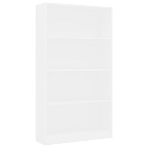 Bibliothèque à 4 niveaux Blanc 80x24x142 cm - Photo n°3; ?>