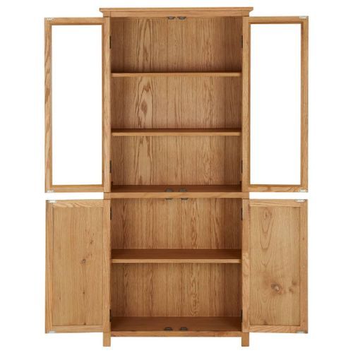 Bibliothèque avec 4 portes 80x35x180 cm Bois de chêne et verre - Photo n°3; ?>