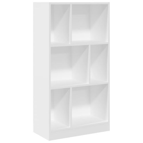 Bibliothèque blanc 57x28,5x107,5 cm bois d'ingénierie - Photo n°2; ?>