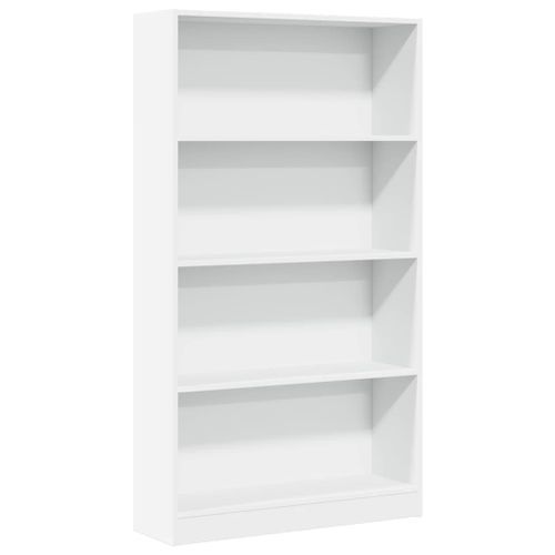 Bibliothèque blanc 80x24x143 cm bois d'ingénierie - Photo n°2; ?>