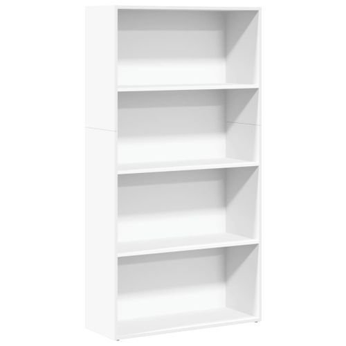 Bibliothèque blanc 80x30x152 cm bois d'ingénierie - Photo n°2; ?>