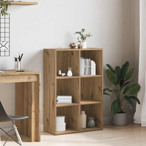 Bibliothèque/Buffet chêne artisanal 66x30x98 cm bois ingénierie - Photo n°3; ?>