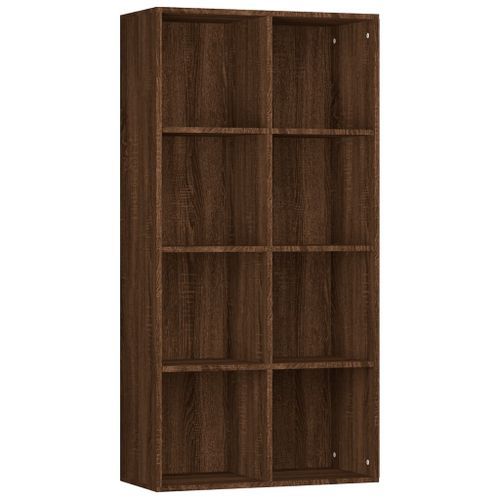 Bibliothèque/Buffet Chêne marron 66x30x130 cm Bois d'ingénierie - Photo n°2; ?>