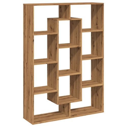 Bibliothèque chêne artisanal 102x29x143 cm bois d'ingénierie - Photo n°2; ?>