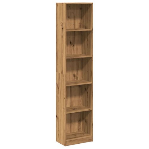 Bibliothèque chêne artisanal 40x24x176 cm bois d'ingénierie - Photo n°2; ?>