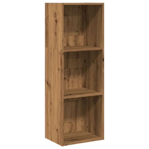 Bibliothèque chêne artisanal 40x30x114 cm bois d'ingénierie - Photo n°2; ?>