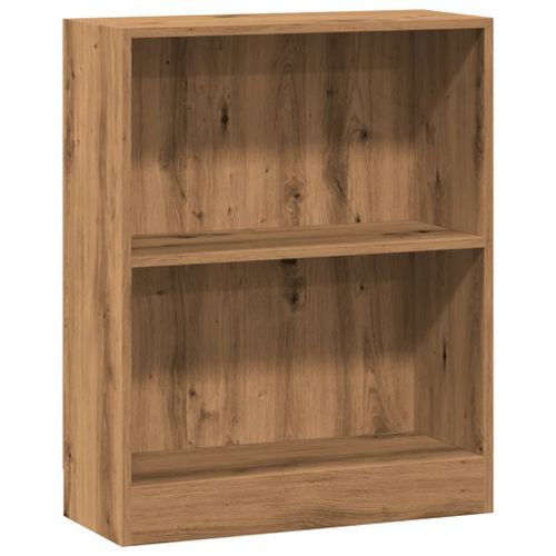 Bibliothèque chêne artisanal 60x24x76 cm bois d'ingénierie - Photo n°2; ?>