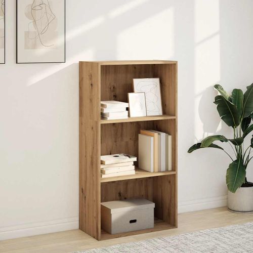 Bibliothèque chêne artisanal 60x30x114 cm bois d'ingénierie - Photo n°3; ?>