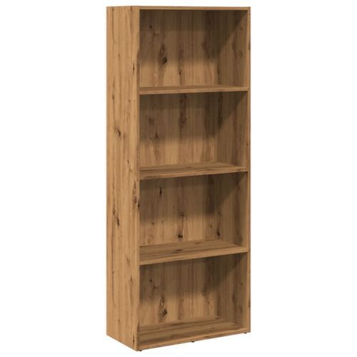 Bibliothèque chêne artisanal 60x30x152 cm bois d'ingénierie - Photo n°2; ?>