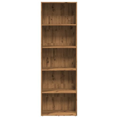 Bibliothèque chêne artisanal 60x30x189 cm bois d'ingénierie - Photo n°3; ?>