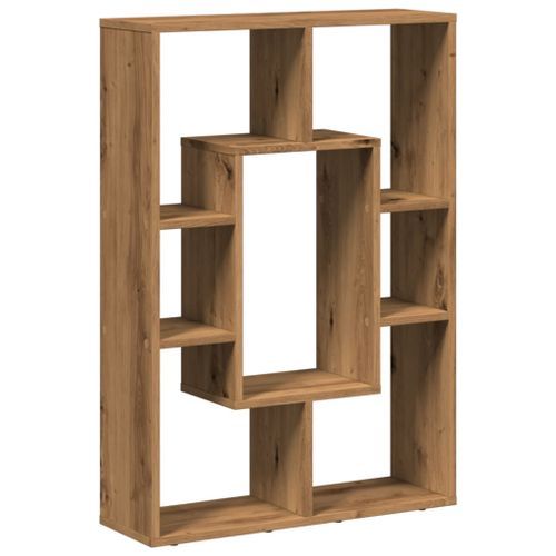 Bibliothèque chêne artisanal 63x20x90 cm bois d'ingénierie - Photo n°2; ?>