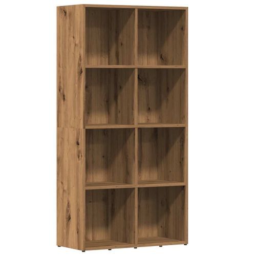 Bibliothèque chêne artisanal 66x30x130 cm bois d'ingénierie - Photo n°2; ?>