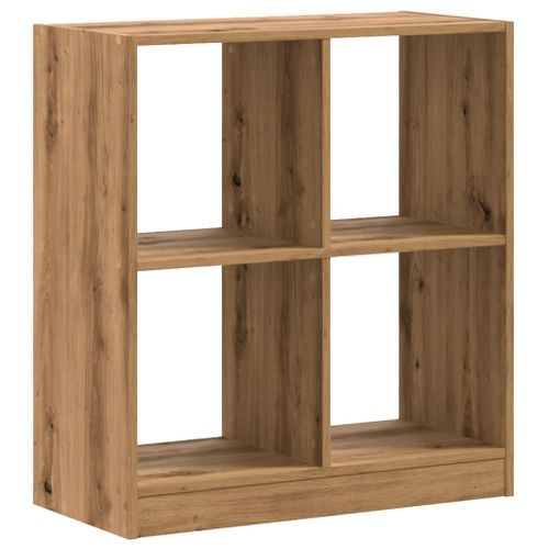 Bibliothèque chêne artisanal 68,5x32x75 cm bois d'ingénierie - Photo n°2; ?>