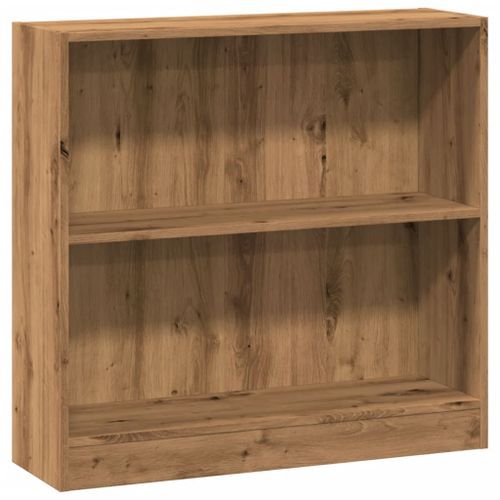 Bibliothèque chêne artisanal 80x24x76 cm bois d'ingénierie - Photo n°2; ?>