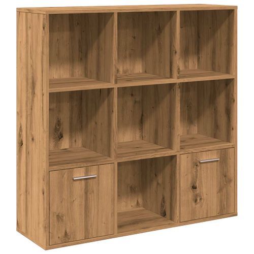 Bibliothèque chêne artisanal 98x29x97,5 cm bois d'ingénierie - Photo n°2; ?>