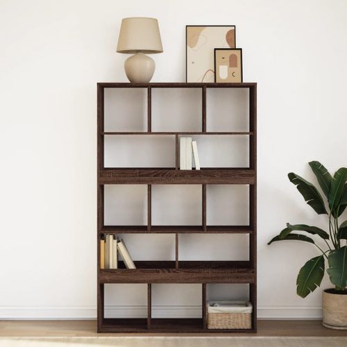 Bibliothèque chêne marron 100x33x156,5 cm bois d'ingénierie - Photo n°3; ?>