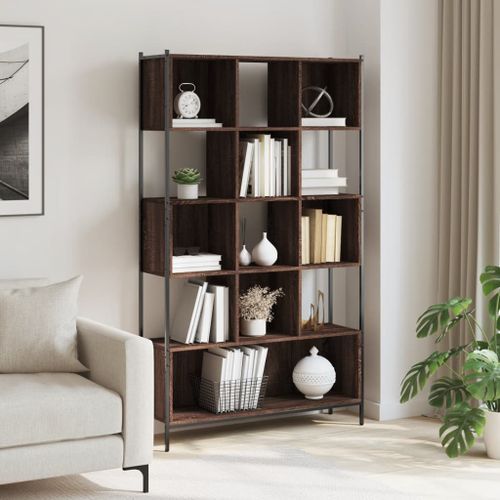 Bibliothèque chêne marron 102x28x172 cm bois d'ingénierie - Photo n°3; ?>