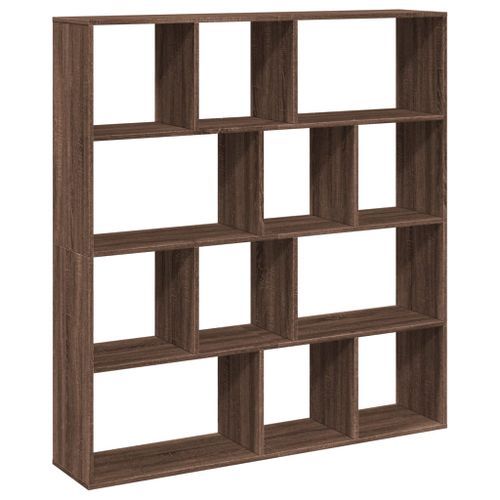 Bibliothèque chêne marron 132x29x141,5 cm bois d'ingénierie - Photo n°2; ?>