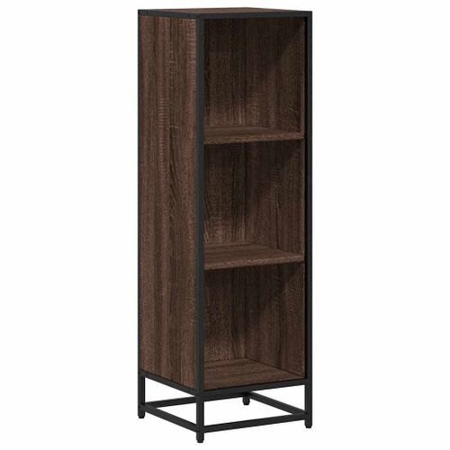 Bibliothèque chêne marron 33,5x33x107,5 cm bois d'ingénierie - Photo n°2; ?>