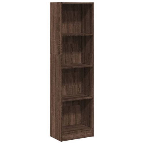 Bibliothèque chêne marron 40x24x143 cm bois d'ingénierie - Photo n°2; ?>