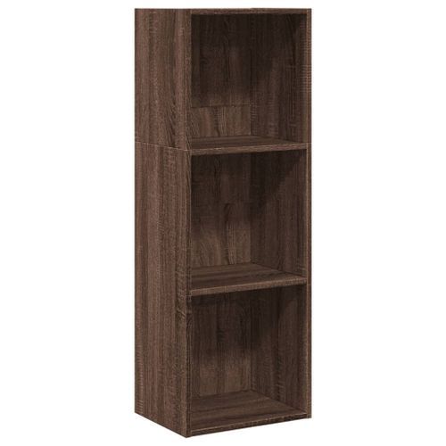 Bibliothèque chêne marron 40x30x114 cm bois d'ingénierie - Photo n°2; ?>